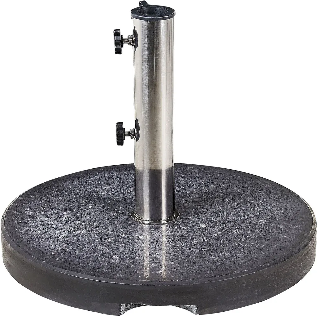 Embase de parasol pour terrasse Beliani en granit noir lourd de 25kg