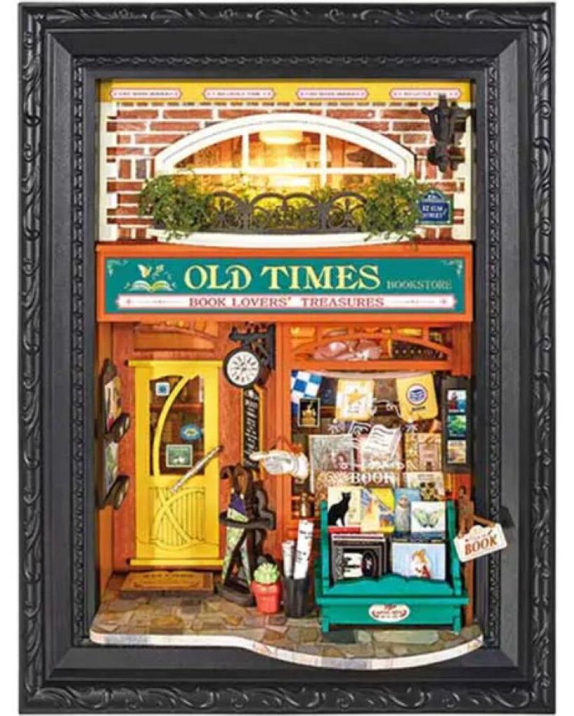3D puzzle, kníhkupectvo Old Times, drevené, Rolife, 157 Obrázok produktu 