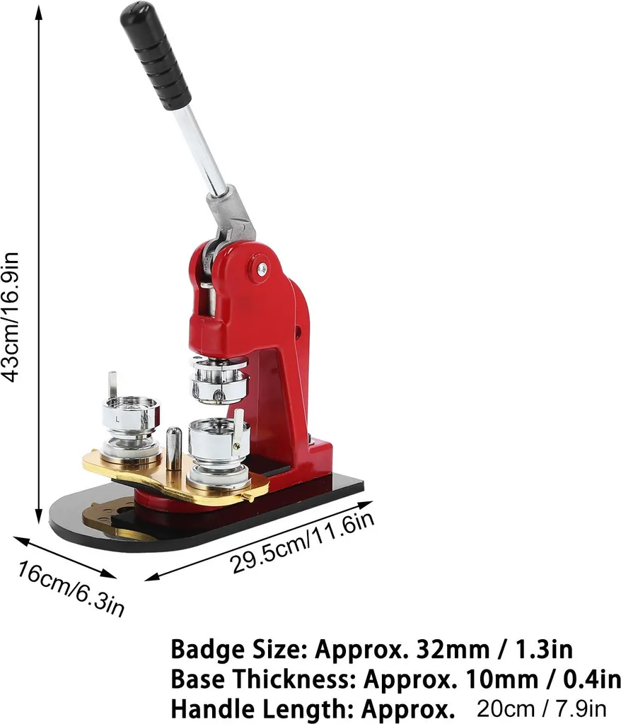 Machine à badge 32mm inox anticorrosion pour finitions DIY sans défaut - 16
