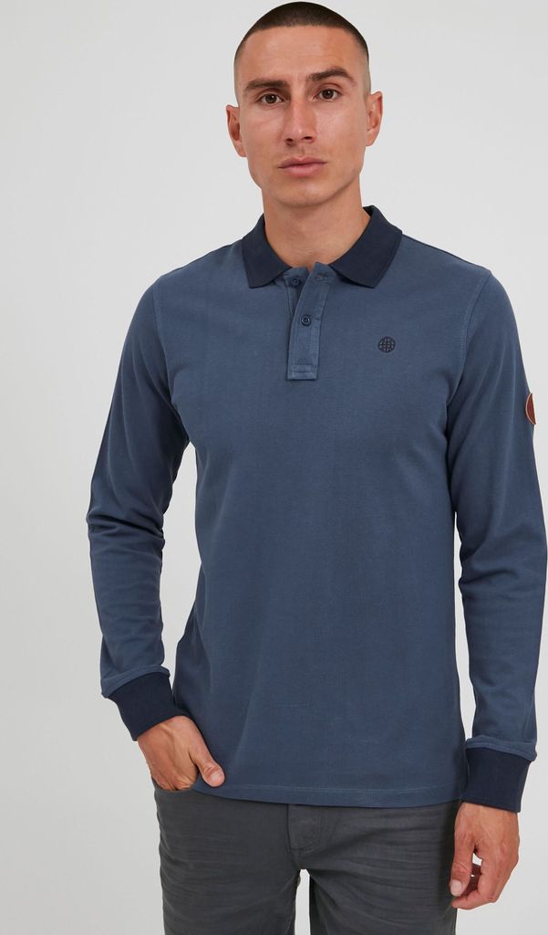 BLEND BHRalle Herren Longsleeve Poloshirt Polohemd Langarmshirt Shirt mit Polokragen Rippbündchen 100% Baumwolle Regular fit