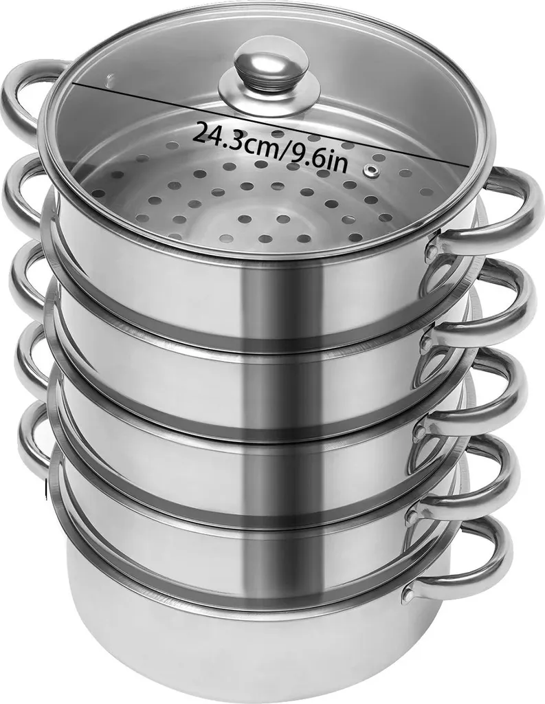 Vaporiera Acciaio Inox Multistrato Argento - Alta Cucina Salutare