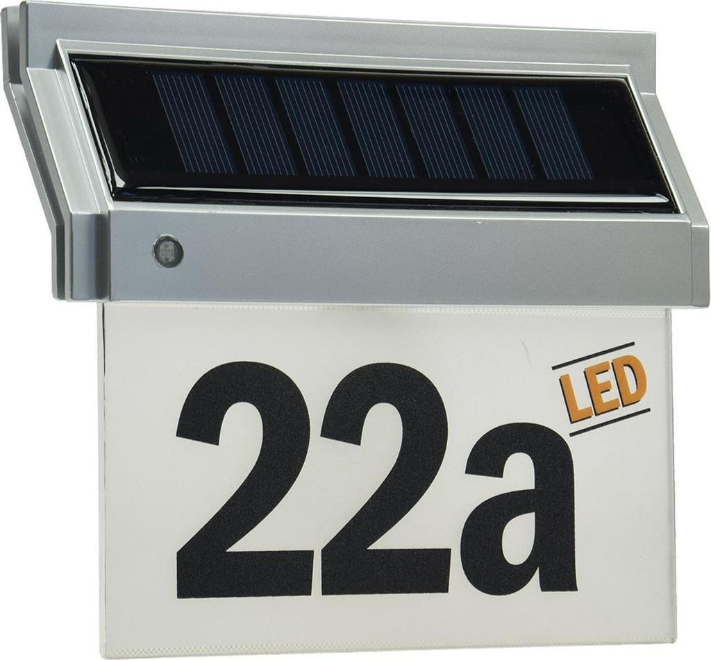 Solární světlo s číslem domu s LED 18x16x5cm, včetně sady Obrázek produktu 