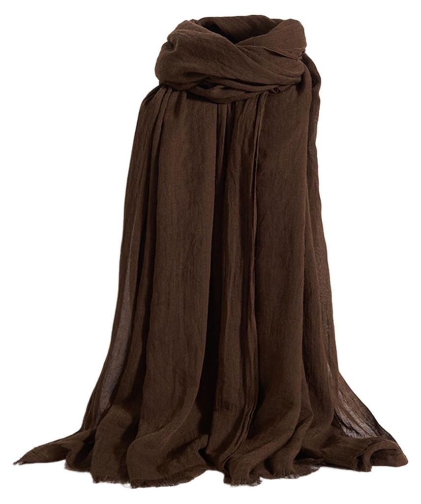 Damen-Schal, einfarbig, weicher Stoff, dünner, atmungsaktiver Schal, vielseitiges Winter-Accessoire für draußen