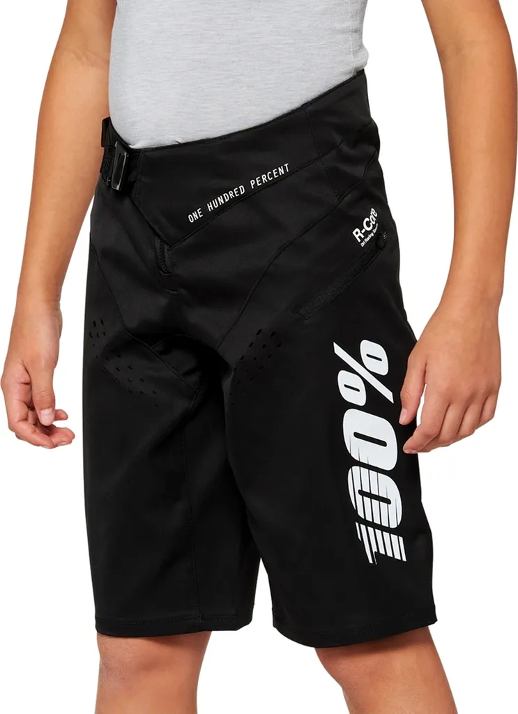 Short de Vélo 100% R-Core Youth Noir 28 Idéal pour Bike Park et Enduro