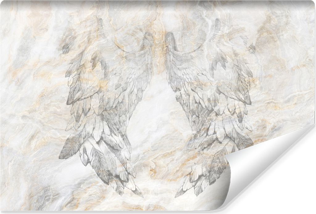 Muralo Selbstklebende Fototapete Für Esszimmer ENGELSFLÜGEL Marmor Abstraktion Br. 104cm x Hö. 70.5cm