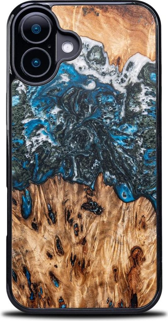 Holzhülle für iPhone 17, Bewood Unique Planets Erde