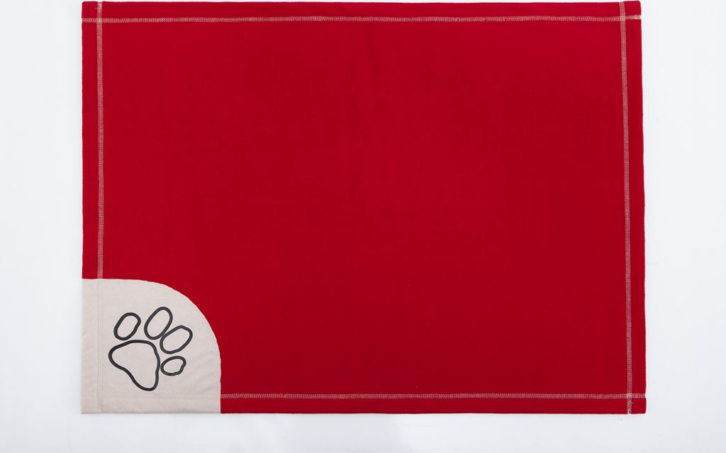 Hundedecke Decke Kuscheldecke für Hundebett Hundehütte Schlafdecke Schmusetuch Katzendecke Plaid Abdeckung Bedeckung 66 x 88 cm Rot