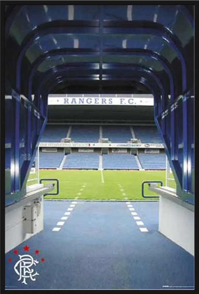 Regalo Rangers FC: Poster Ibrox Tunnel Incorniciato Shinsuke 61x91,5