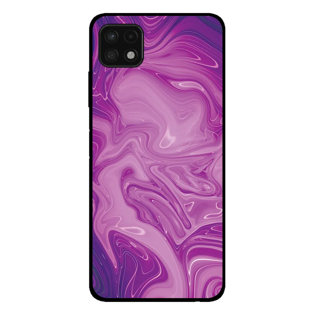 Custodia Samsung A22 5G per Ragazze | Marmo Viola Antiscivolo