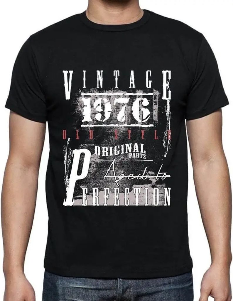 Herren Grafik T-Shirt Originalteile in Perfektion gealtert 1976 – Original Parts Aged To Perfection 1976 – Geschenk 48. Geburtstag Jahrestag 48...