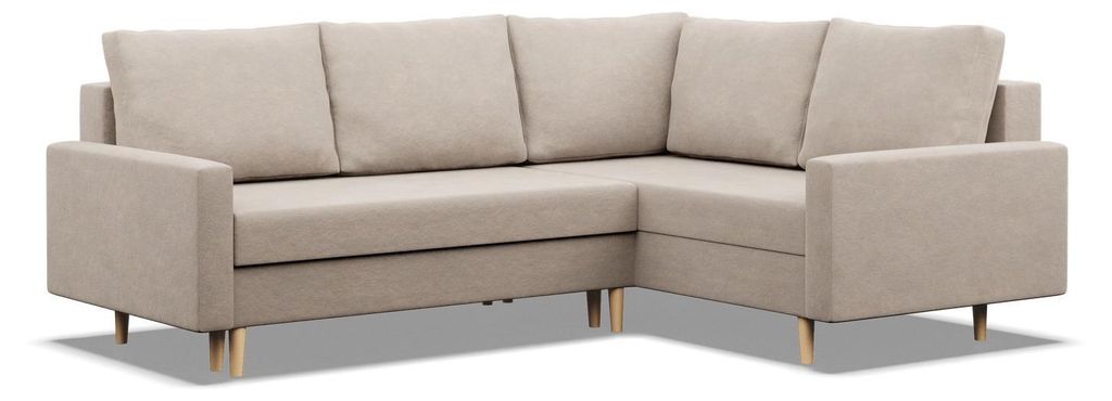 BLANK - Rechts Ecksofa mit Schlaffunktion, Wendekissen, Produktbild 