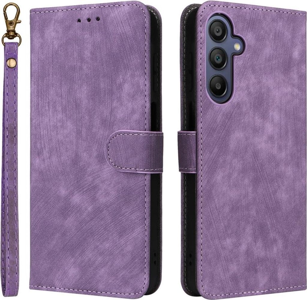 Samsung Galaxy A16 Hülle - Coverup Klapphülle mit Schlüsselband - Violett