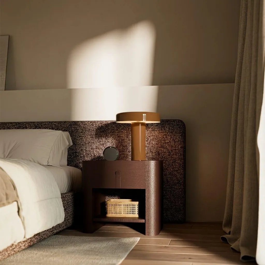 LUSENZ Arcene Lampe de Table Bronze Champignon E14 25W Design Rétro - 5
