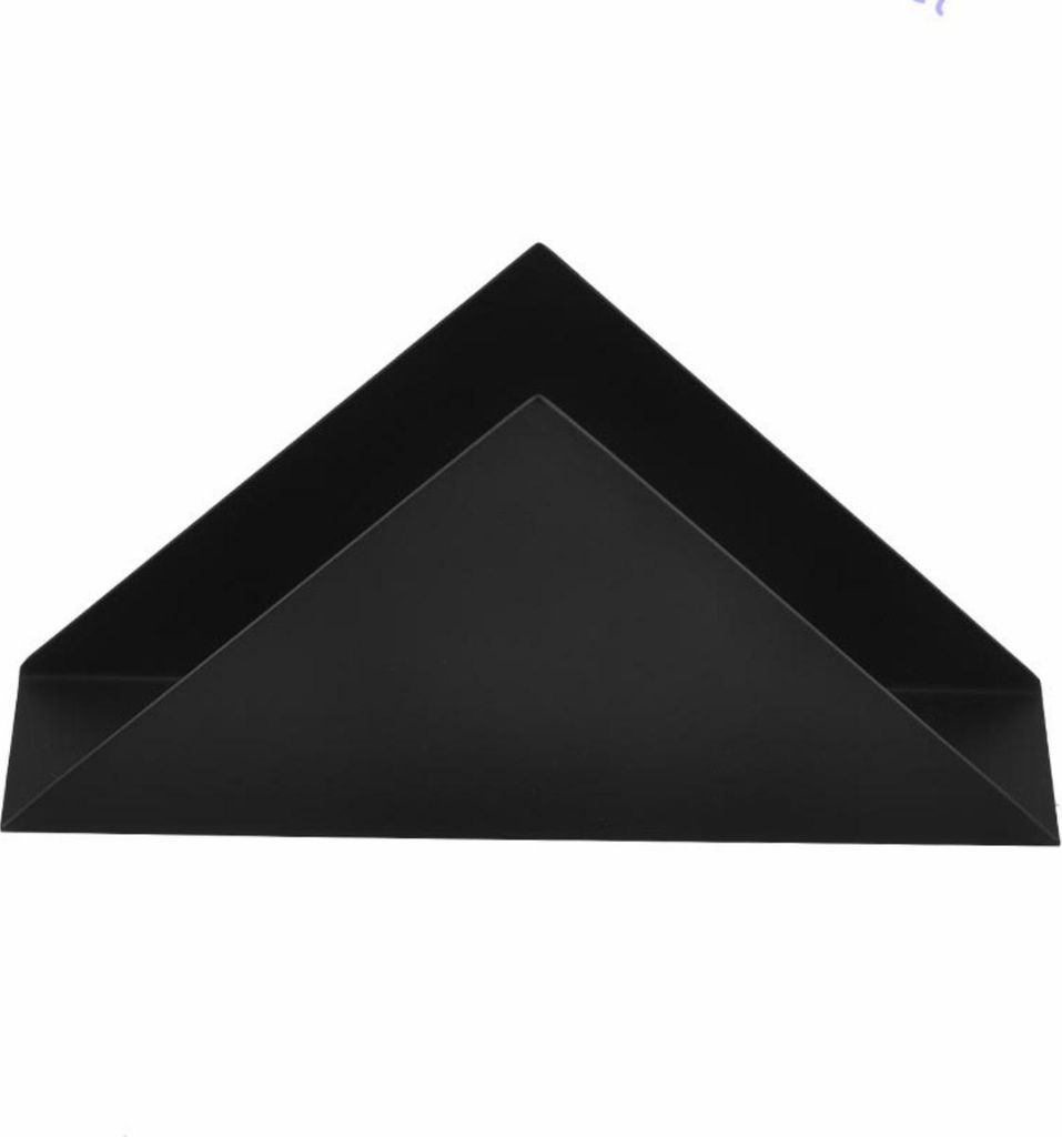 INF Moderner Minimalistischer Dreieckiger Papierhandtuchhalter aus Edelstahl Schwarz