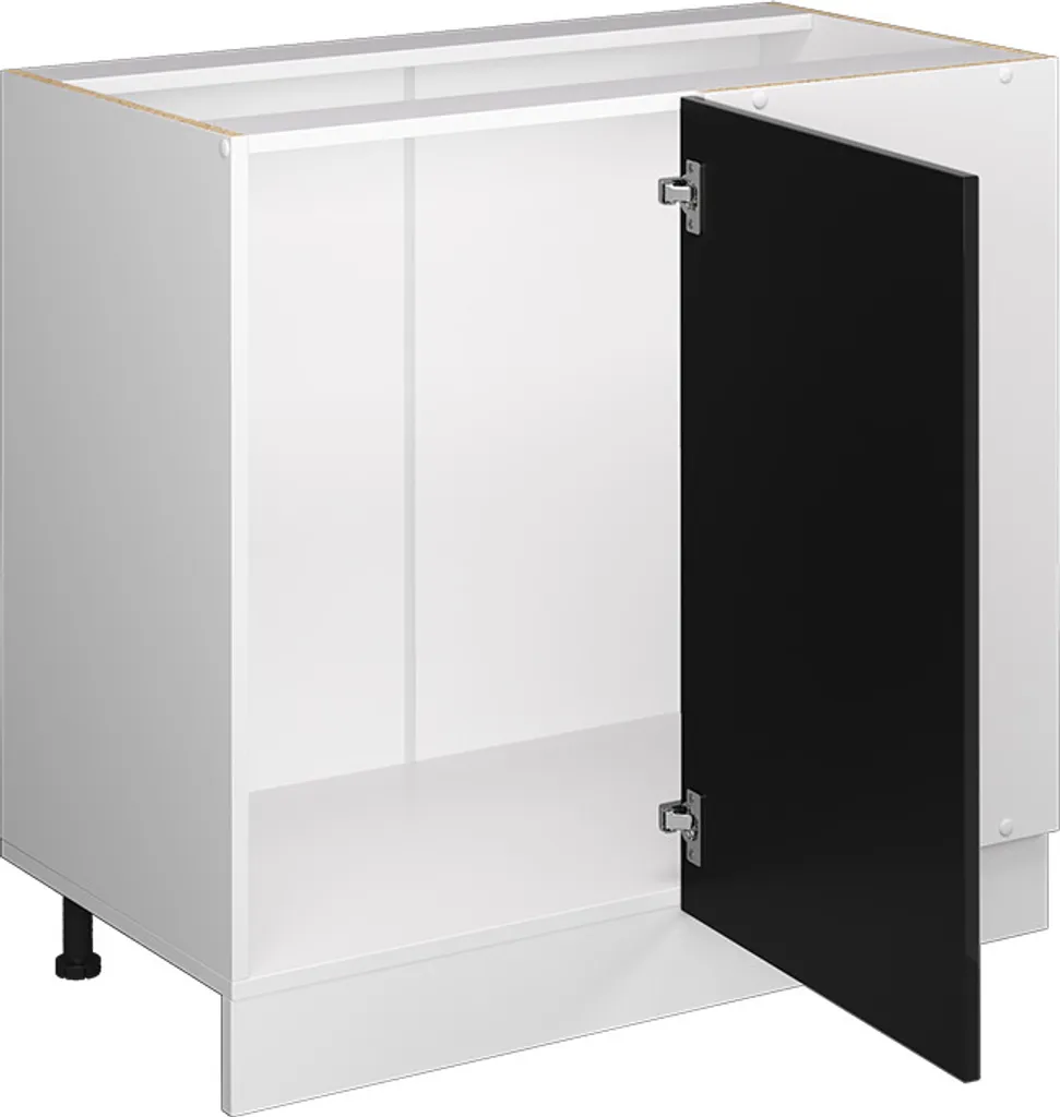Vicco Mobile Cucina Angolare R-Line 86cm Nero Glossy - Modulare Chic - 4