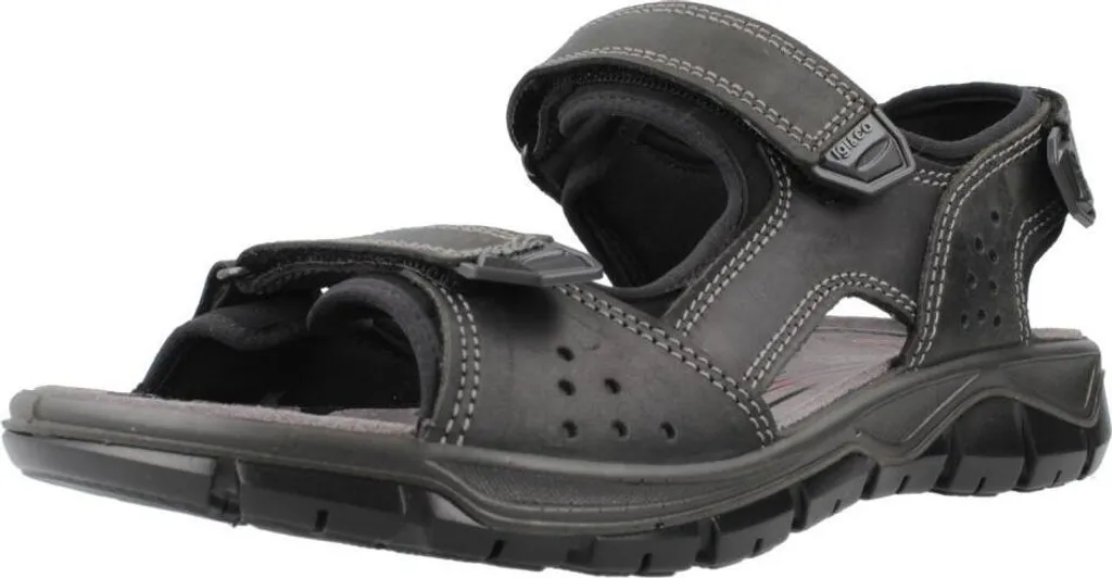 Sandales Homme Igi&co 7645000 Noir - Semelle Anatomique et Cuir Souple
