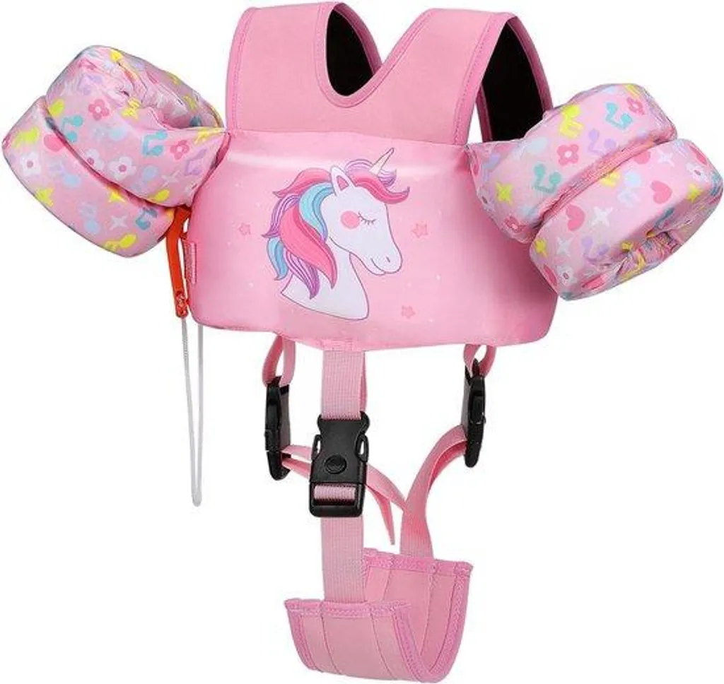 Gilet de natation Licorne rose pour piscine et plage - Spécial débutant