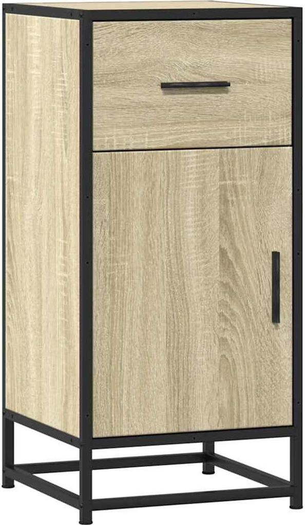 Sideboard Sonoma-Eiche 35,5x35x76 cm Holzwerkstoff und Metall