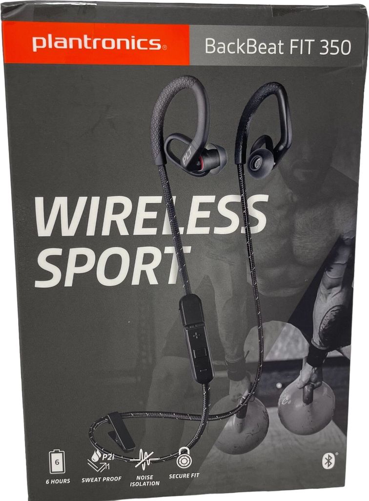 Poly BackBeat Fit 350, Kabellos, 20 - 20000 Hz, Sport, 15 g, Kopfhörer, Schwarz, Grau