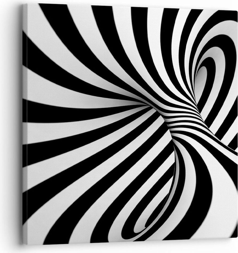Bild auf Leinwand - Leinwandbild - Spirale Vortex Computergrafik - 30x30cm - Wand Bild - Wanddeko - Leinwanddruck - Bilder - Kunstdruck - Wanddekor...