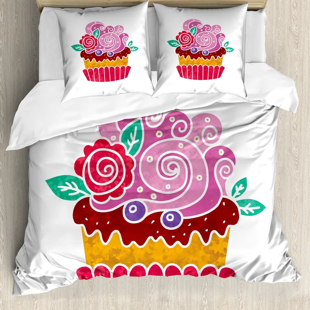 Housse de couette ABAKUHAUS 155x220 cm avec taie d'oreiller Blueberry