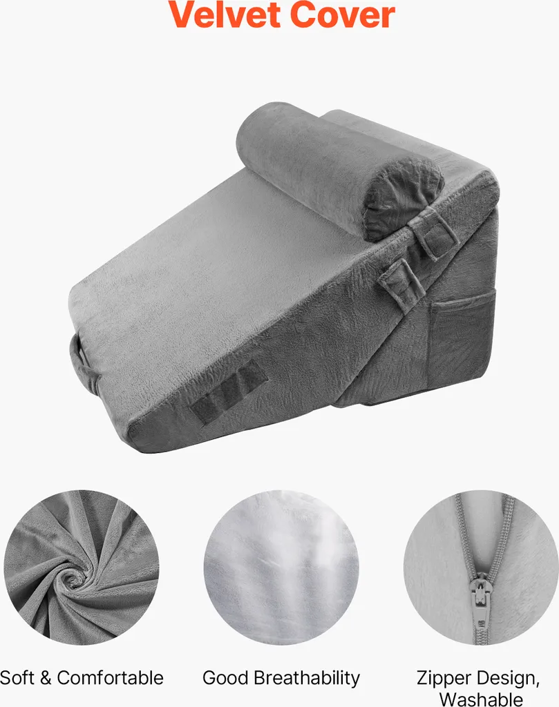 Set de 3 coussins de cale de lit ergonomiques pour inclinaison réglable