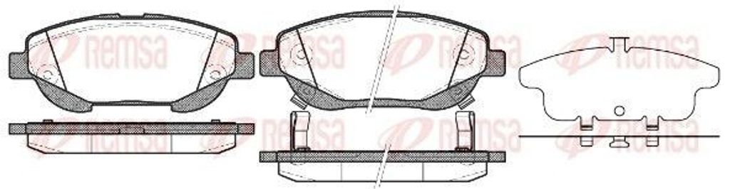 REMSA Bremsbeläge Satz Vorne Bremsklötze für TOYOTA AVENSIS Station Wagon (ZRT27, ADT27) 1453.02