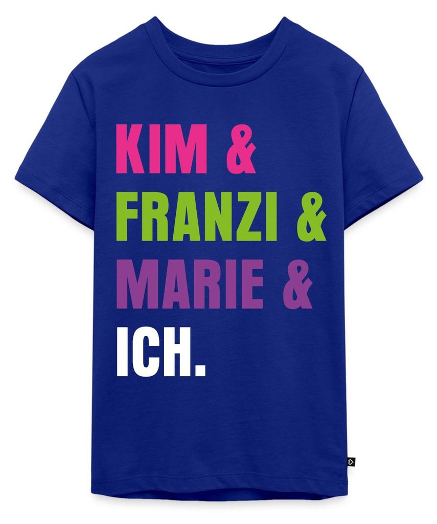 Spreadshirt Die Drei Ausrufezeichen Kim & Franzi & Marie & Ich Teenager Premium T-Shirt, 146/152 (10 Jahre), Royalblau