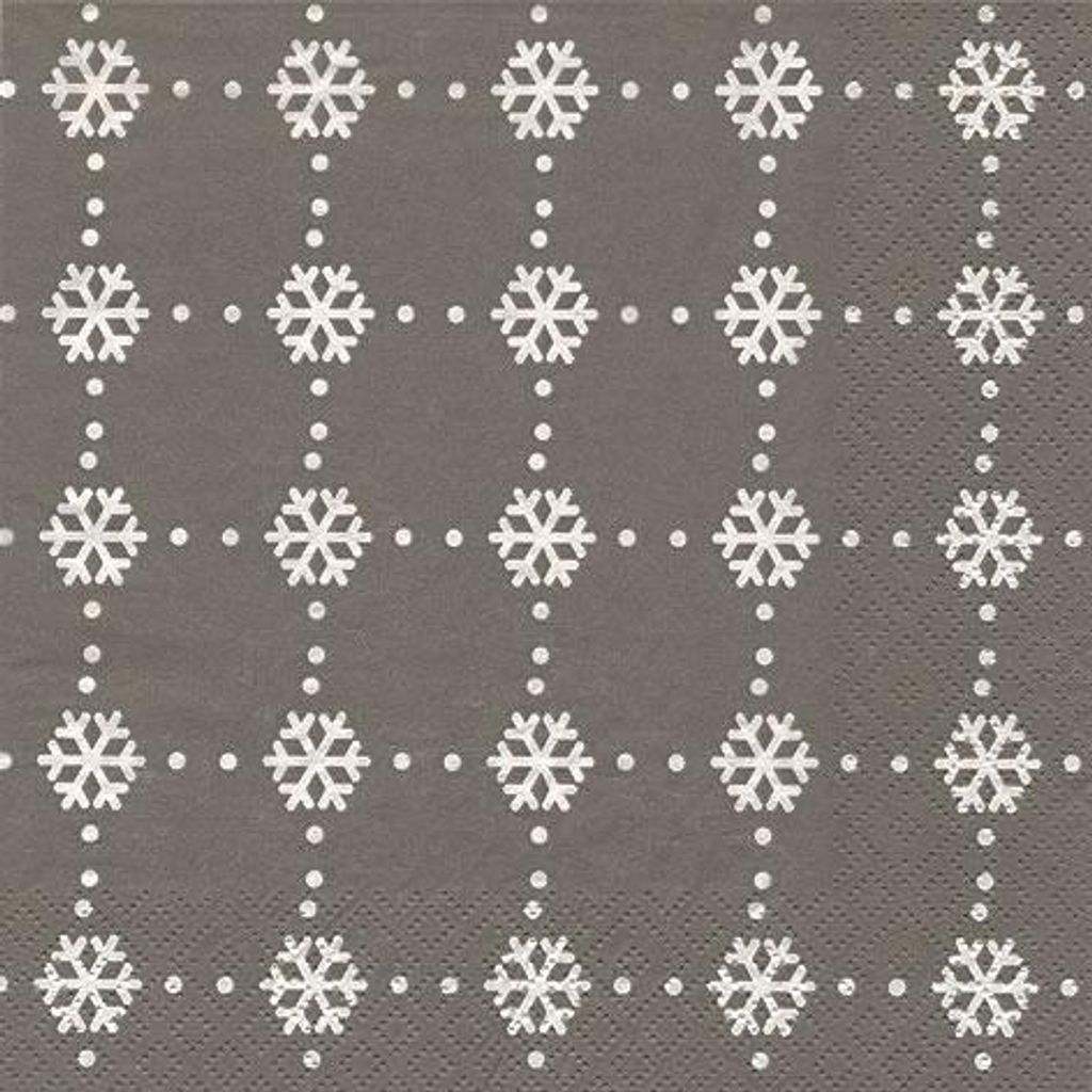 Servietten 33x33 cm - Cristaux de Glace taupe