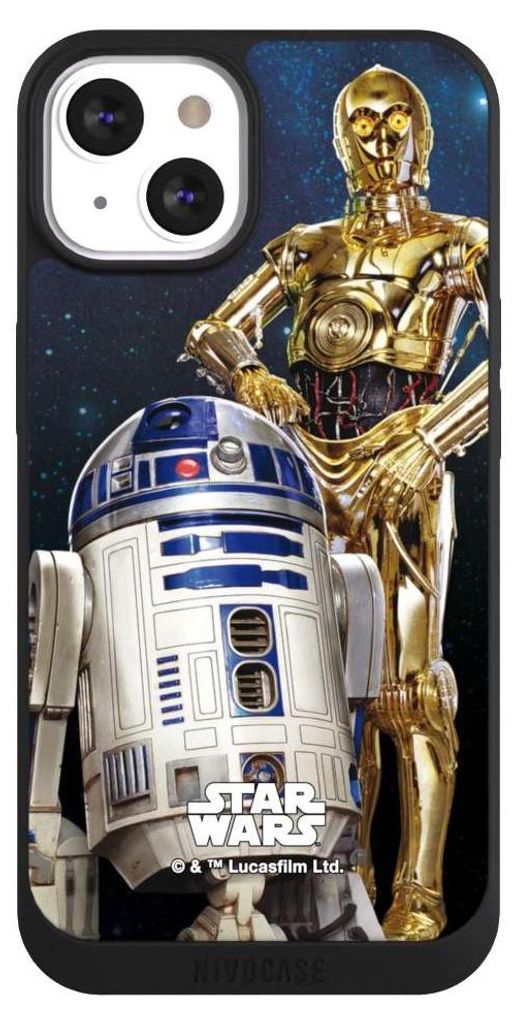 NIVOCASE Handyhülle für Apple iPhone 13 Hülle NIVOpure Case Schwarz Star Wars Weltall R2D2