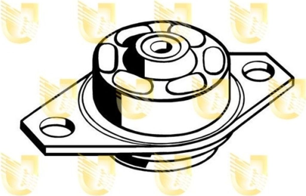 2 Lagerung, Motor UNIGOM 395042 für FIAT LANCIA, hinten