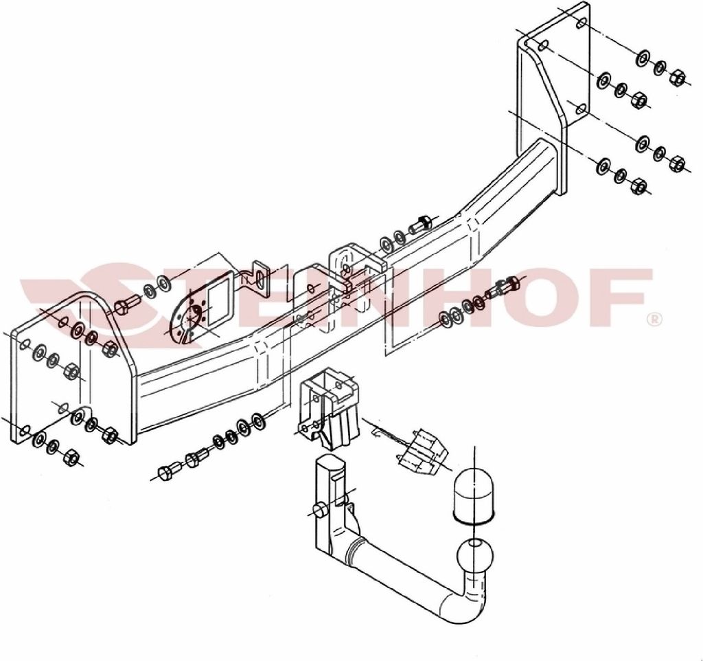 Z546097 Anhängerkupplung passend für BMW X6 2008-2014 abnehmbar