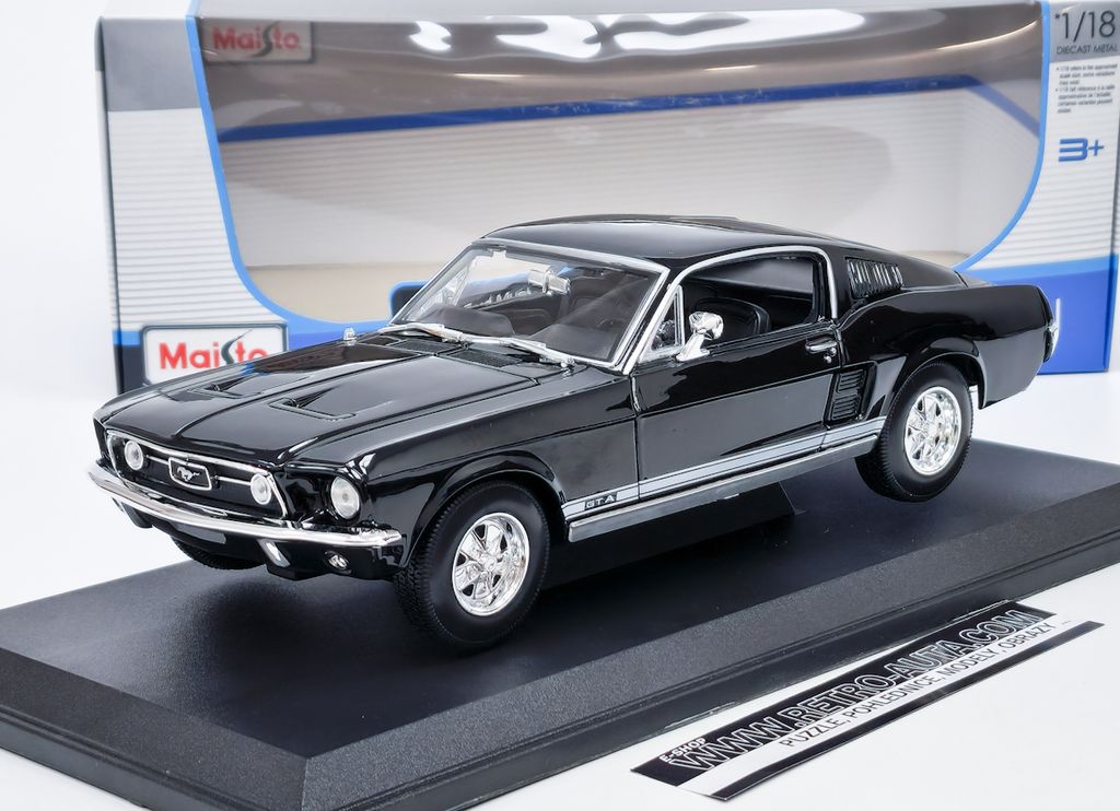 Ford Mustang GTA (1967) - Černá  Maisto 1:18_ Obrázek produktu 