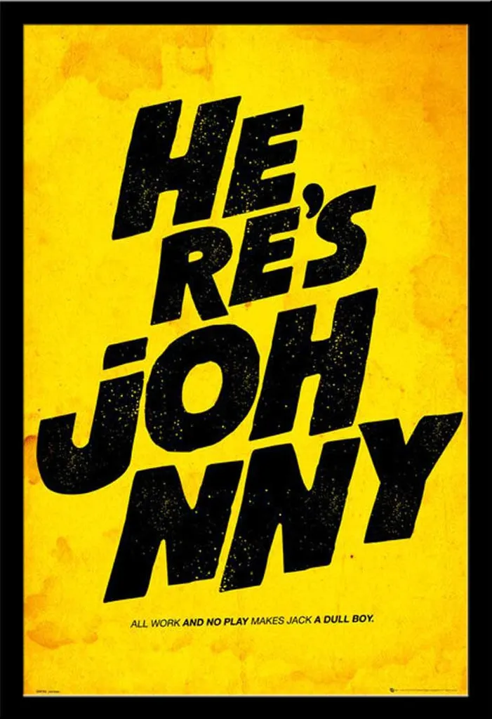 Poster Citazioni Film Johnny con Cornice Shinsuke Maxi MDF Nero 61x91.5