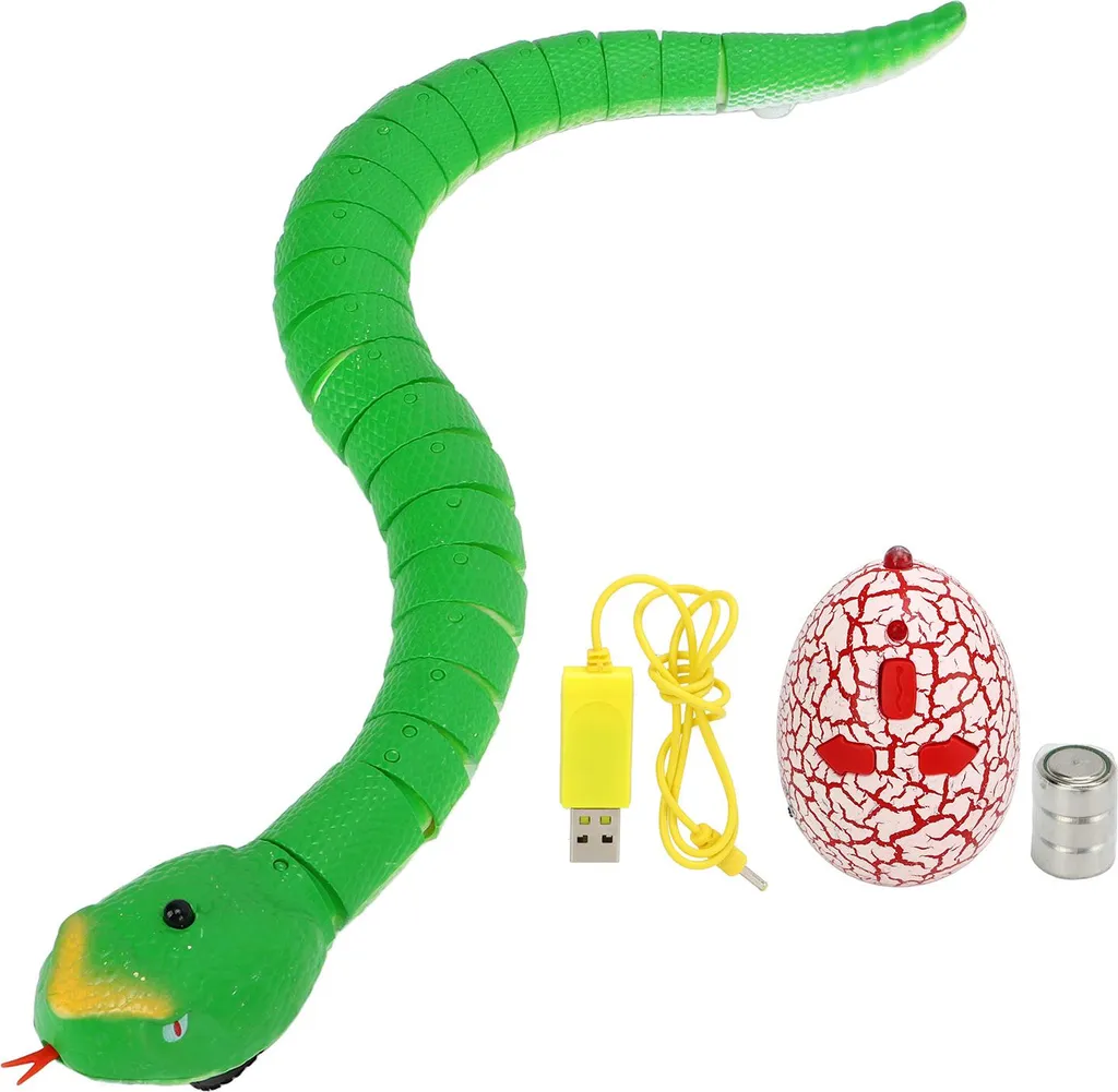 Serpent RC Vert Rechargeable : Finies les Piles pour ce Jouet Réaliste