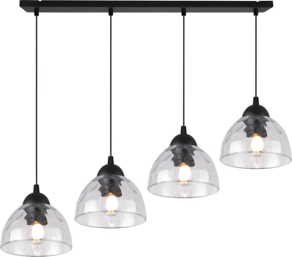 Lampada Sospensione Venice Vetro 4 Luci | Trend Arredo 2026 E27 - 1