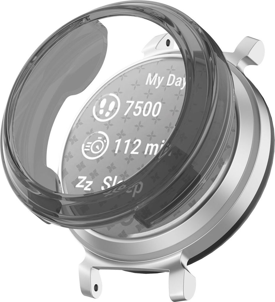 Für Garmin Lily 2 Hochwertiges Schutz TPU Watch Gehäuse Transparent / Schwarz