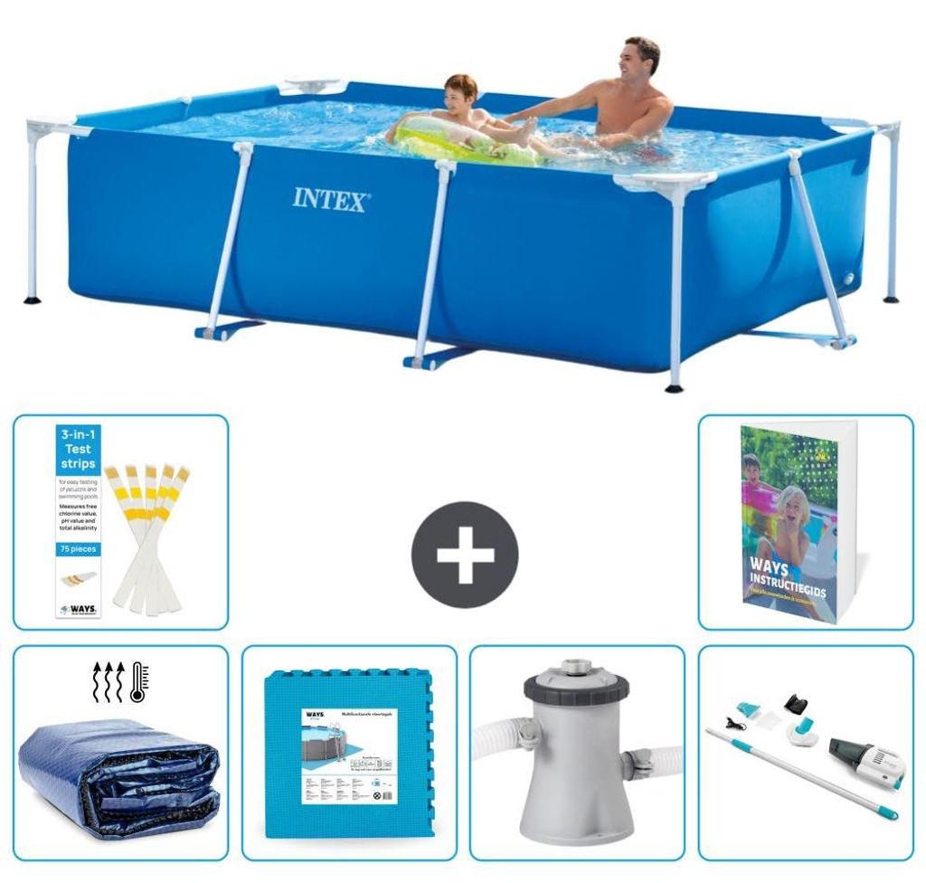 Rechteckiger Frame Pool - 260x160x65 cm - 7-teilig  S145 Produktbild 
