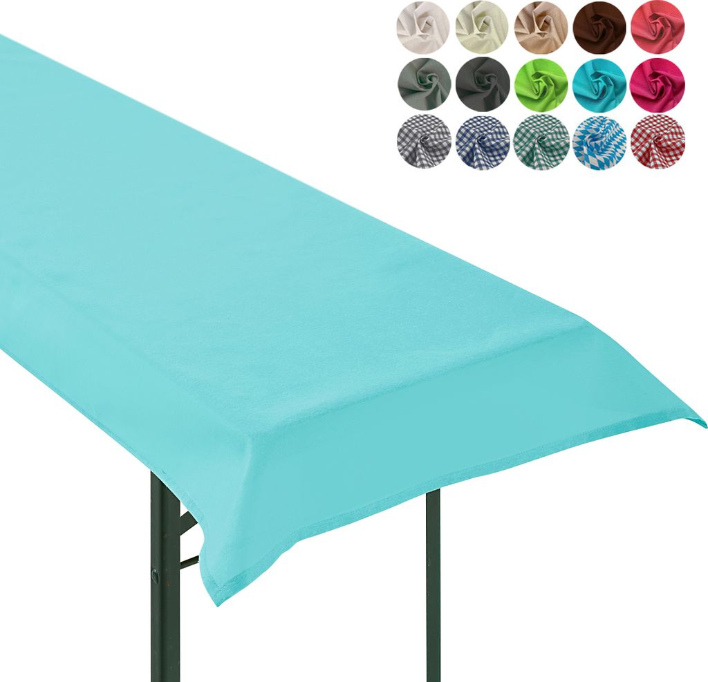 heimtexland Tischdecke Bierzeltgarnitur Biertischdecke Garten Tischdeko Party Event Dekoration Typ861 Aqua 90x240 cm