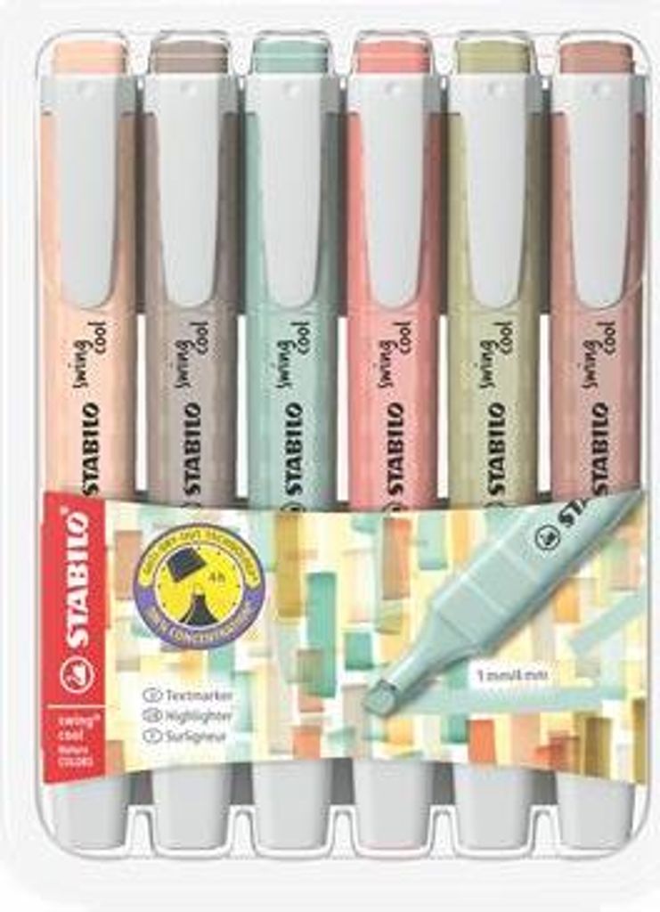 STABILO Textmarker swing cool NatureCOLORS 6er Etui Produktbild 