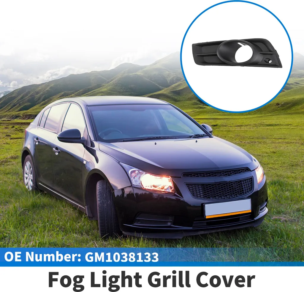 Cache Antibrouillard Avant Gauche en ABS Noir pour Chevrolet Cruze 11-15