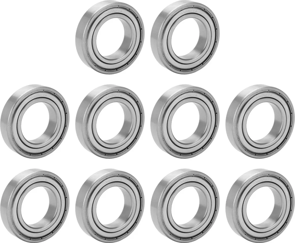 Lot de 10 roulements S6007ZZ inoxydables et silencieux - Format 62x35x14 mm