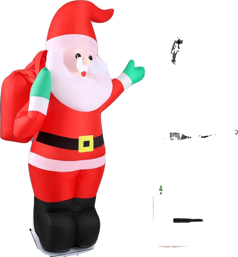 Babbo Natale Gigante Bordeaux per Bambini - Telecomando e Impermeabile