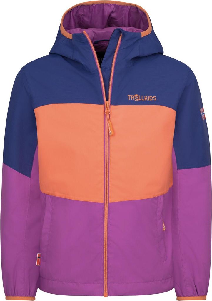 TROLLKIDS Bjordal wasserdichte Kinder Outdoor Jacke mit Kapuzes violett 152
