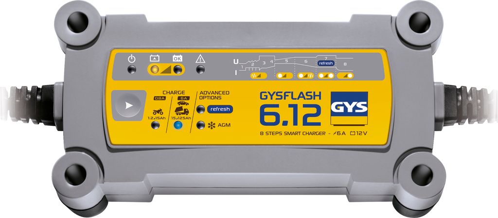 GYS FLASH 6.12 029378 Automatikladegerät 12 V 6 A (029378) Produktbild 1