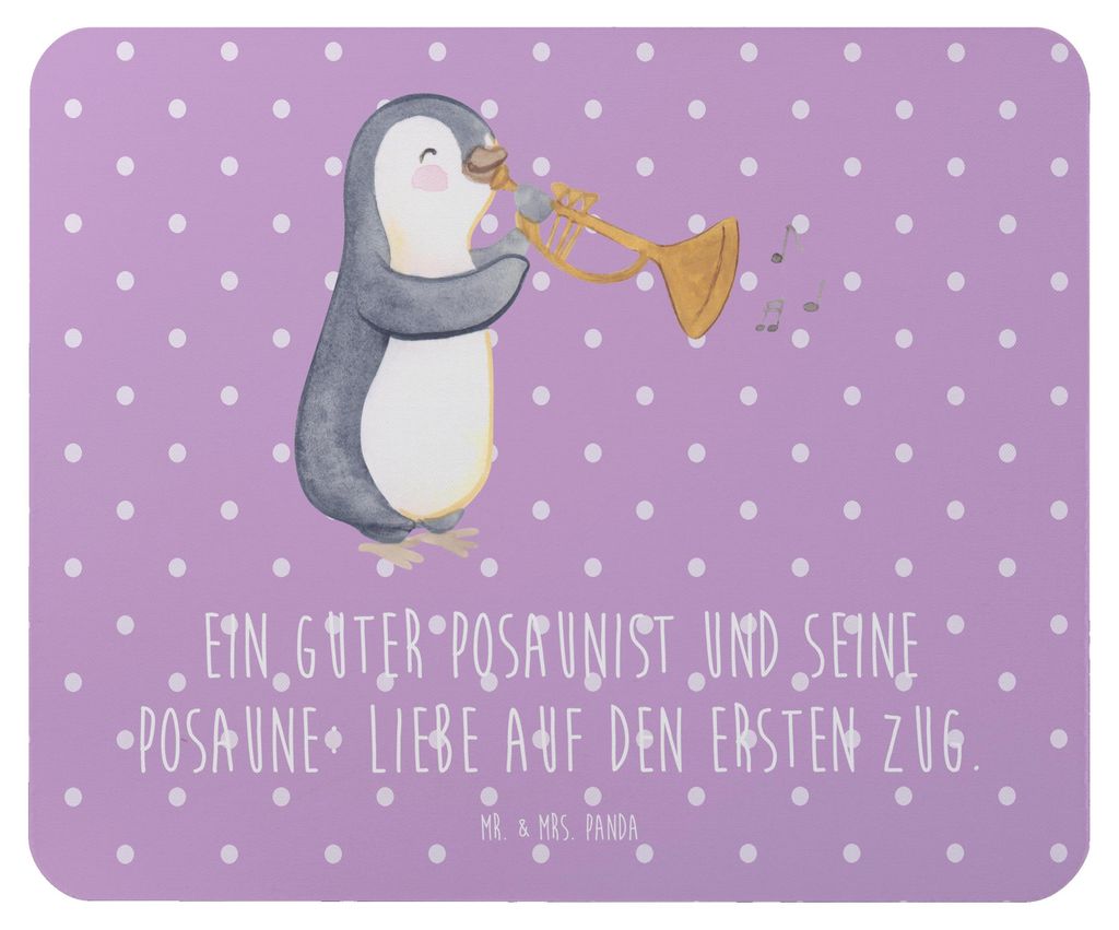Mr. & Mrs. Panda Mouse Pad Posaune Liebe - Lavendeltraum - Geschenk, mousematte, Musik, Instrument, mauspad laptop, Mousepad, Orchester, Musiker, M...