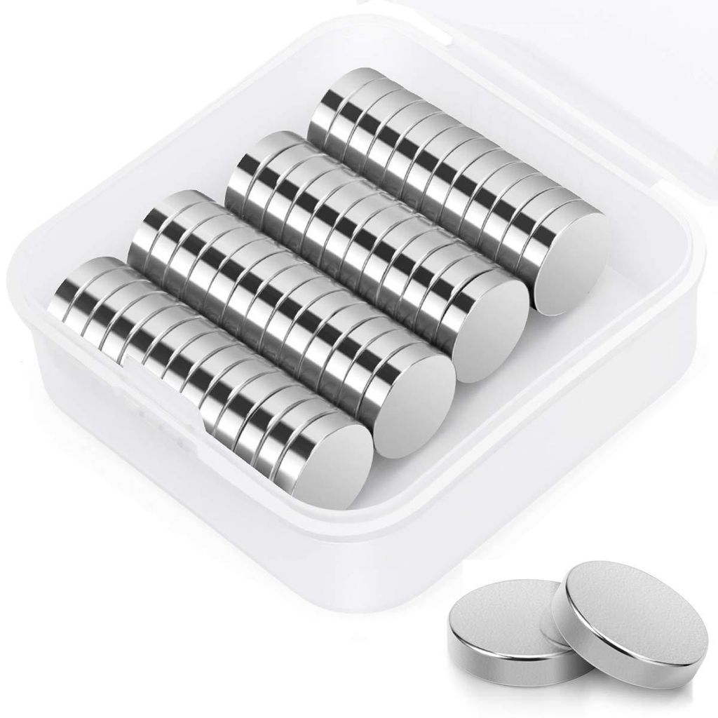 Neodym-Magnete, 50 Stück 12x3mm Mini-Rundmagnete für Magnettafeln, superstarke Neodym-Kühlschrankmagnete für Magnettafeln und Pinnwände, inklu...