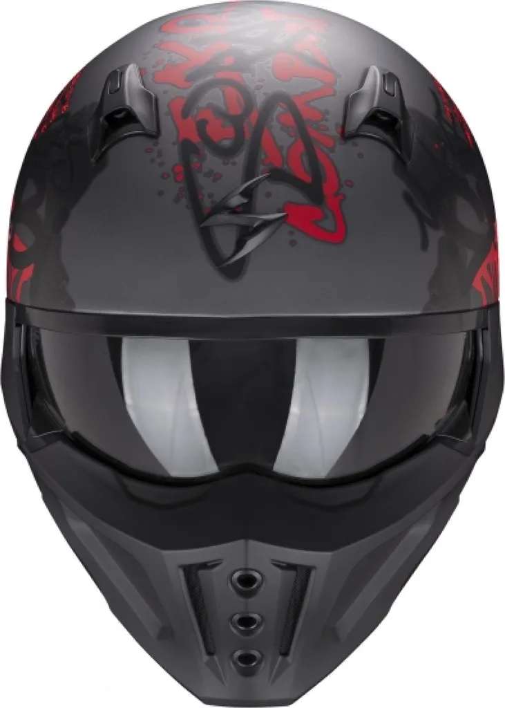 Casque Scorpion Covert-X Wall en fibre Ultra TCT mat argent foncé S - 2