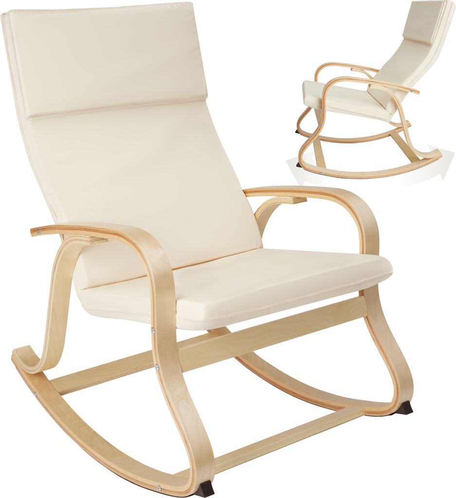 tectake® Schaukelstuhl Roca 65 x 94 x 100 cm Produktbild 