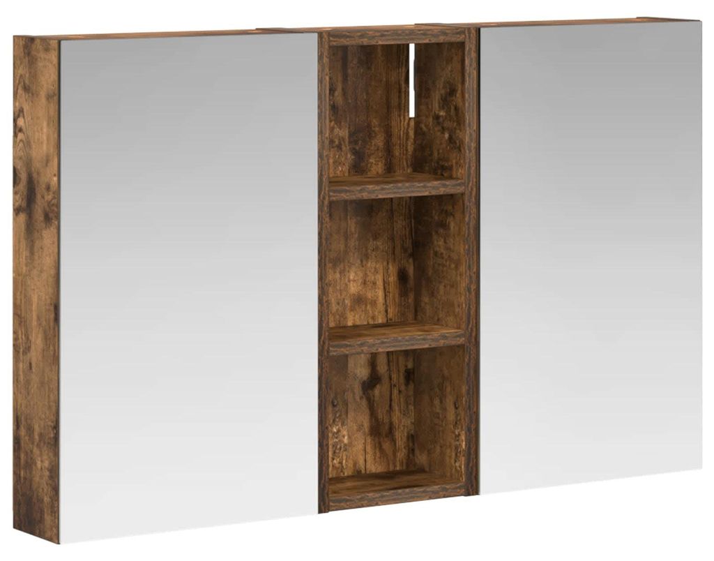 vidaXL Badezimmerschrank-Set 3 pcs 80 x 10,5 x 50 cm Holzwerkstoff